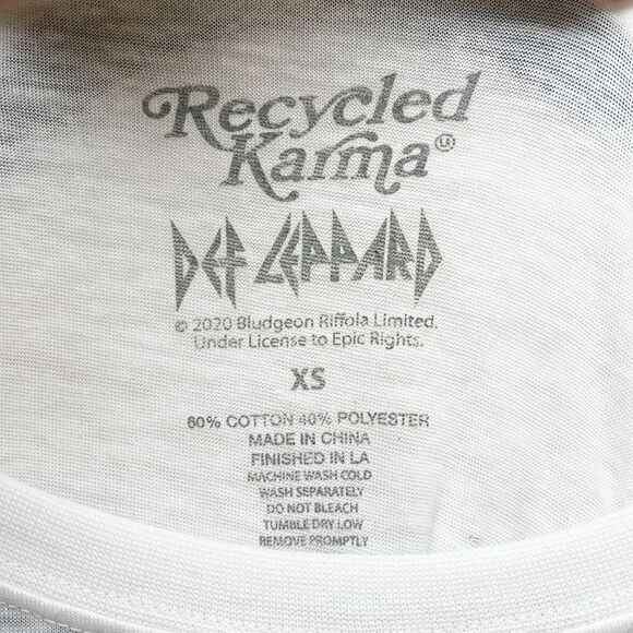 Recycled Karma Def Leppard 1980 Trucker Tee. XS - Picture 5 of 5